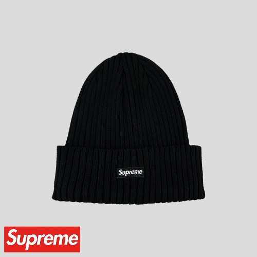 [SUPREME] SUPREME 黑色 迷你 盒子式裝飾 商標 棉100 OVERDID 毛線帽子 FREE