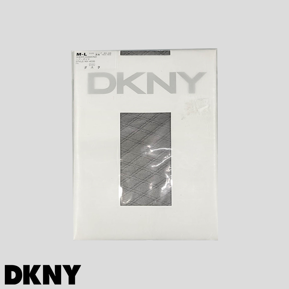 DKNY 디케이앤와이 그레이 쉬어 다이아몬드 아가일체크 패턴 팬티 스타킹 MADE IN JAPAN 새상품 M-L